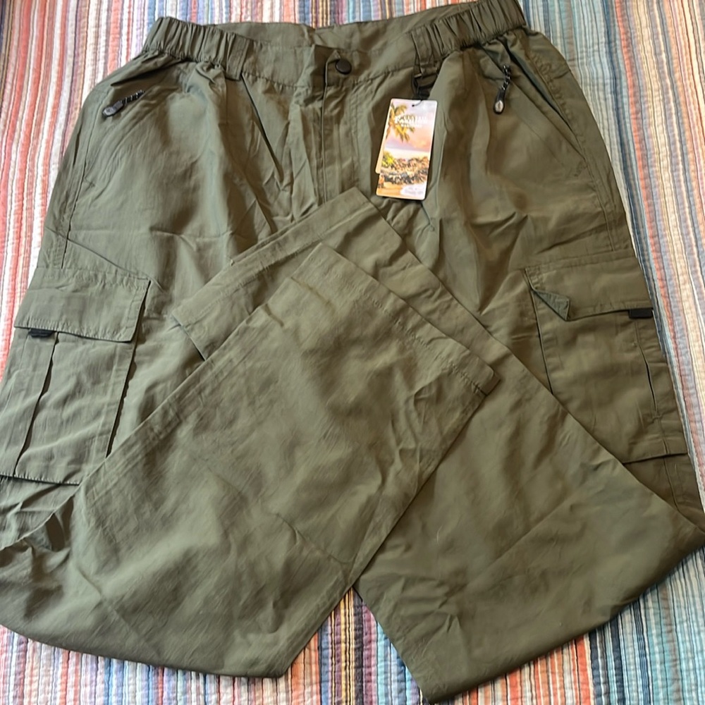 Men’s fishing pants in green size M (32-34)
